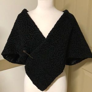 Vintage Black Persian lamb wrap